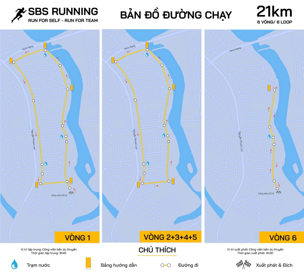 bản đồ đường chạy sbs 