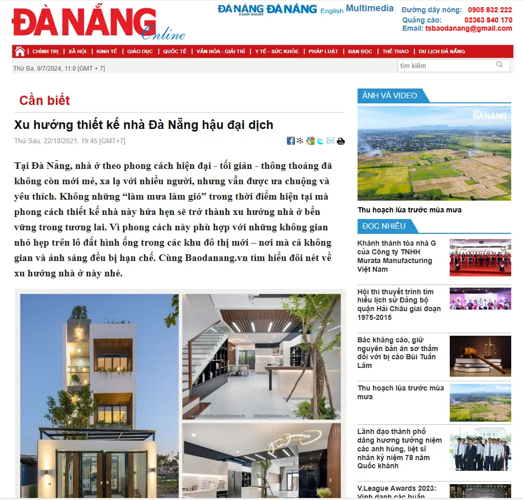 Báo Đà nẵng viết về SBS HOUSE