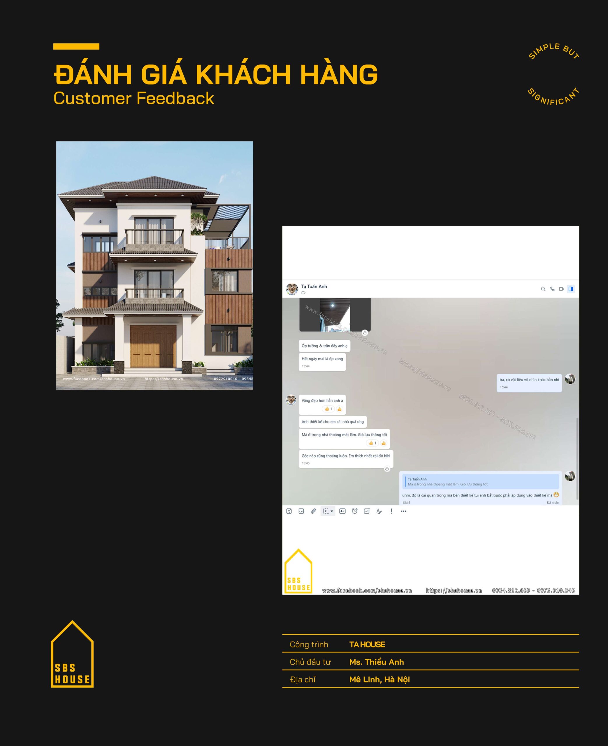 Phản hồi của khách hàng Tạ Tuấn Anh - Hà Nội