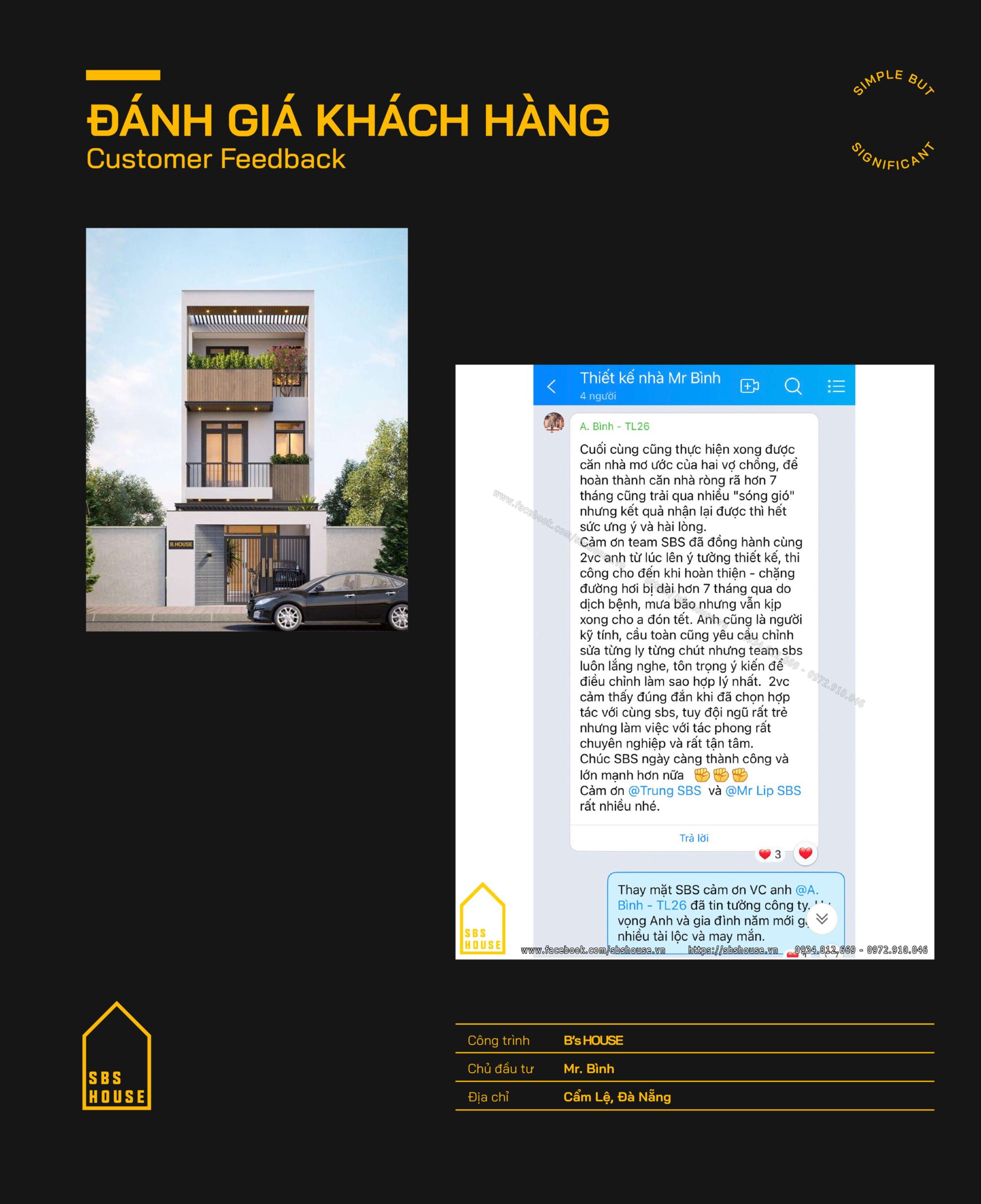 Phản hồi của khách hàng Mr Bình - Đà Nẵng