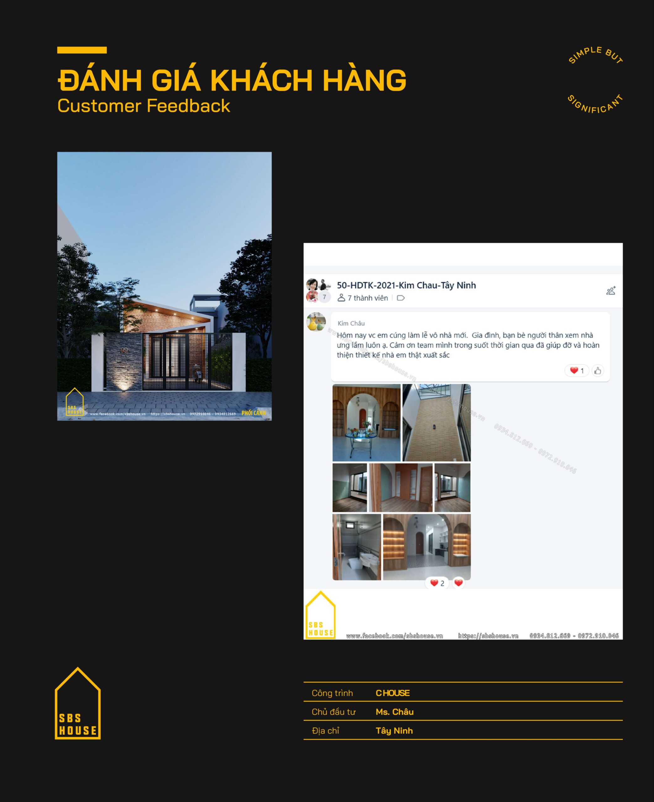 Phản hồi của khách hàng Kim Châu - thiết kế từ xa