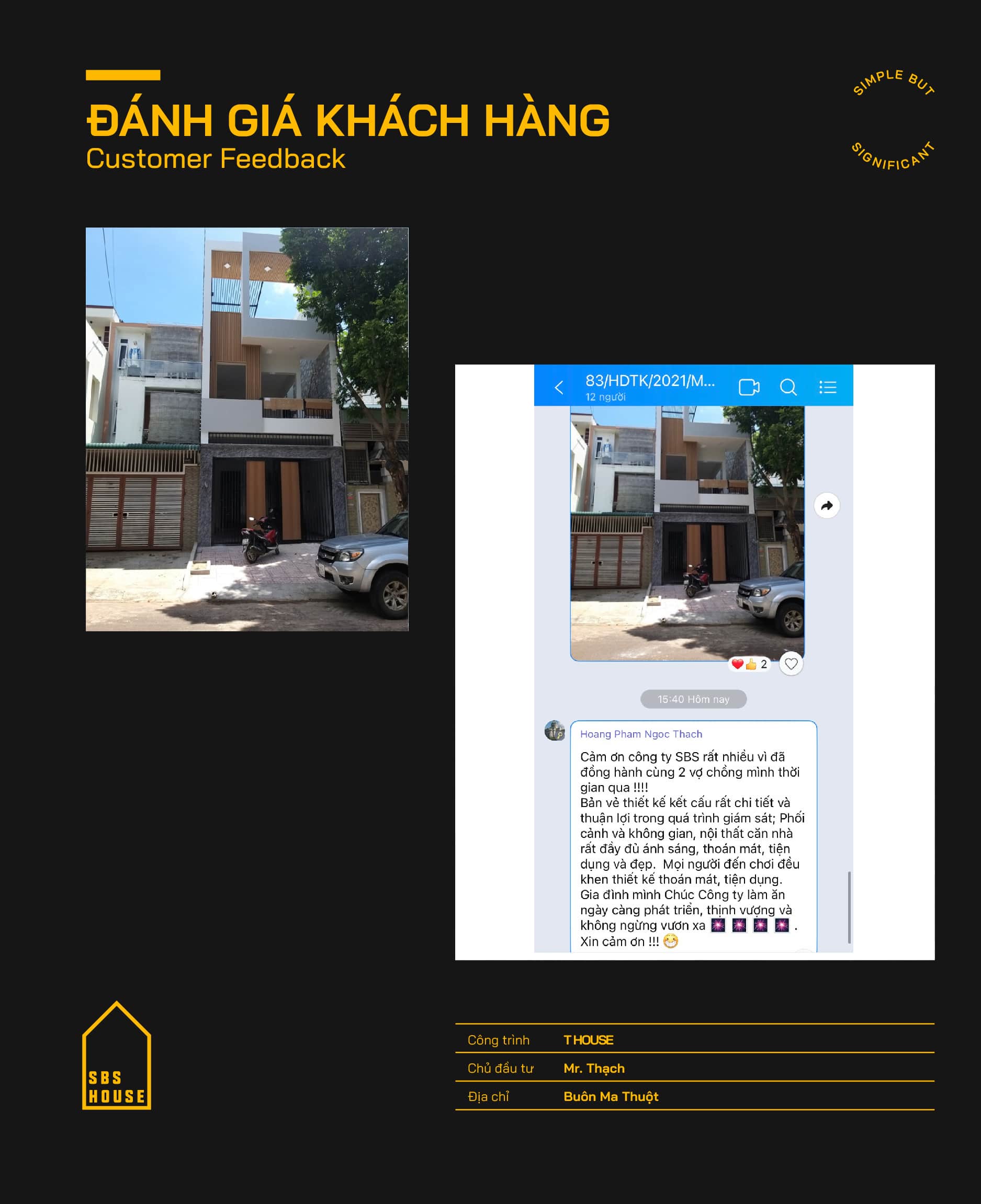 Phản hồi của khách hàng Hoàng Phạm Ngọc Thạch - Buôn Ma Thuột