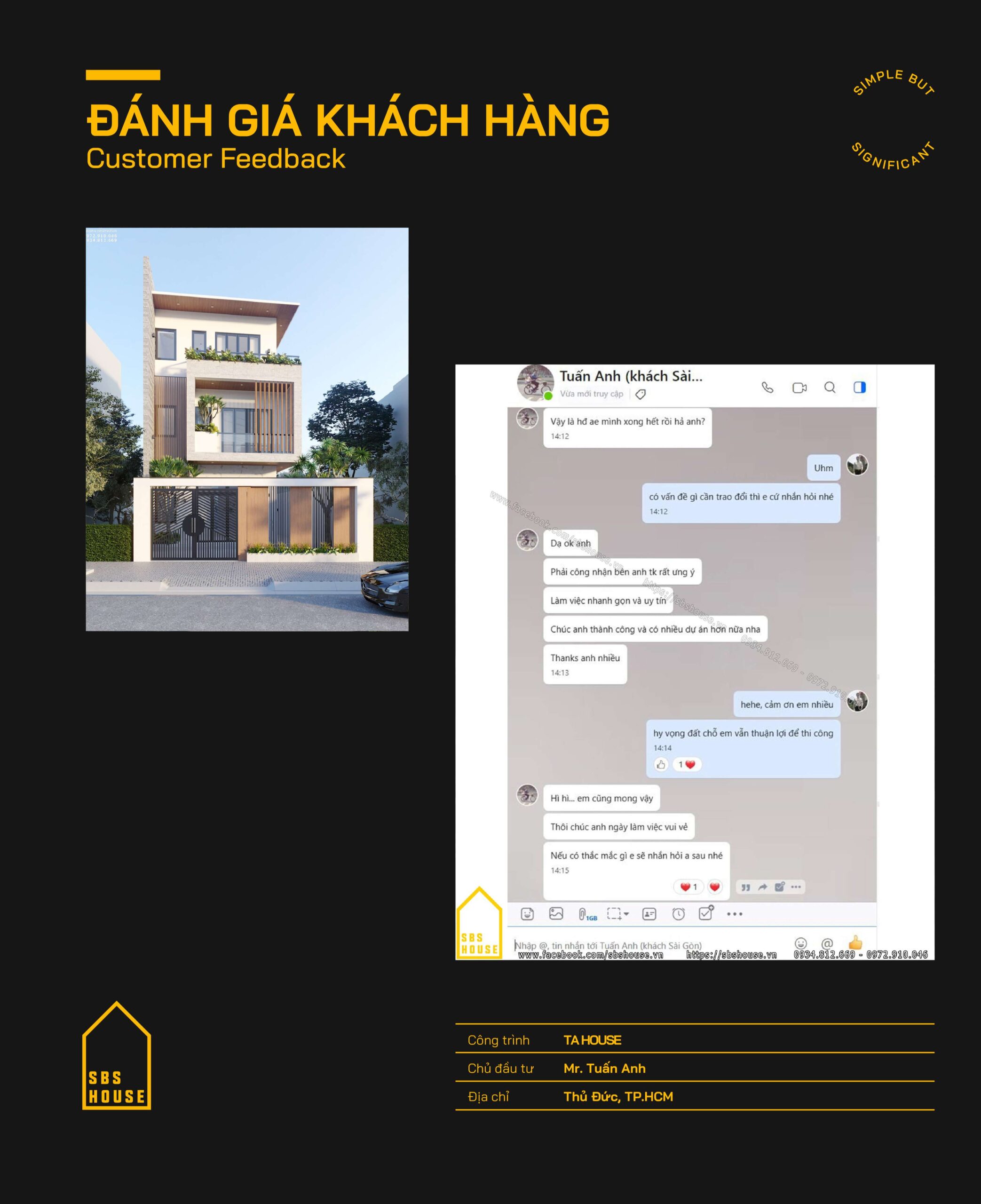Phản hồi của khách hàng Tuấn Anh - HCM