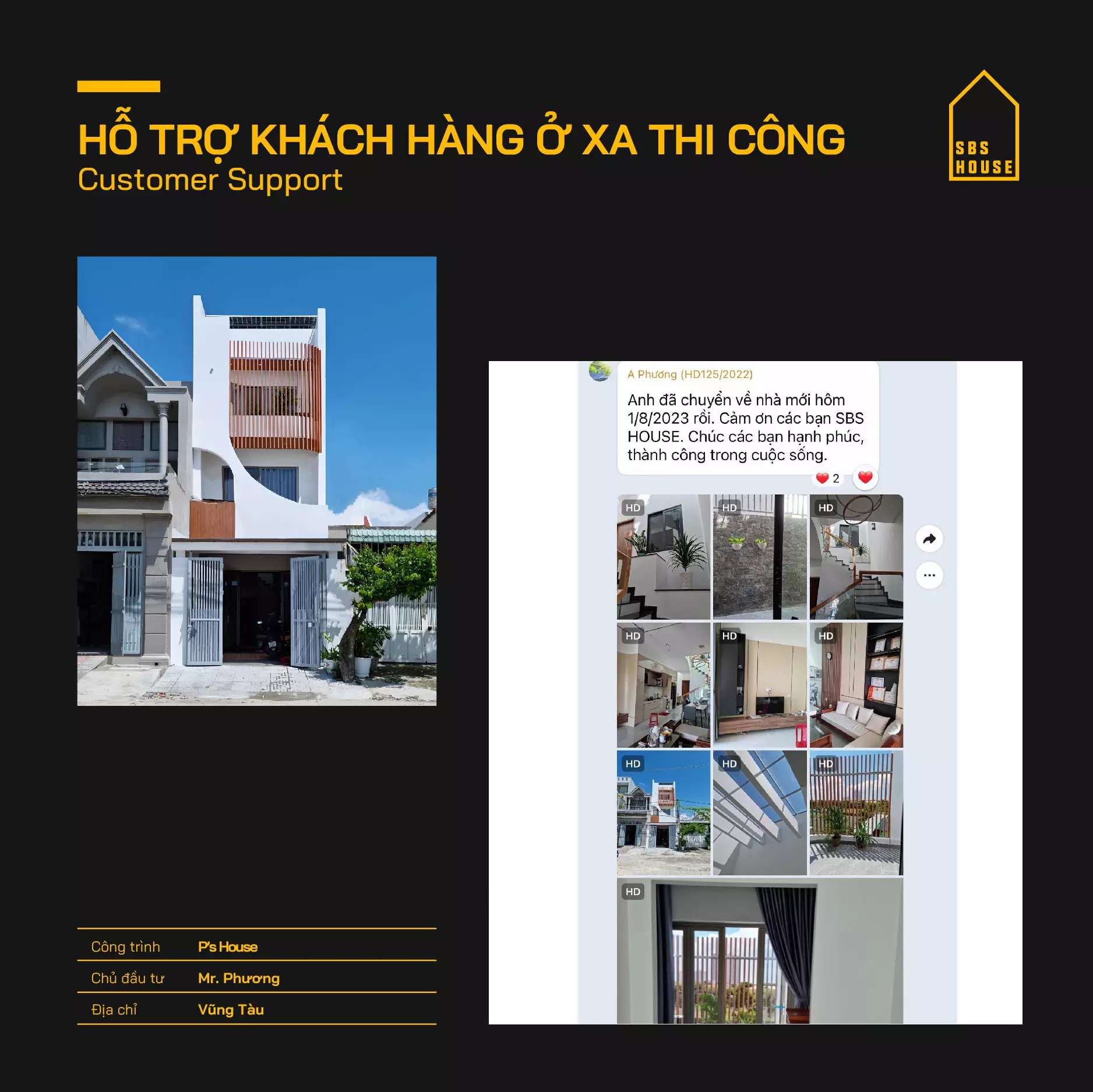 Hình ảnh phản hồi của khách hàng Mr Phương - Vũng Tàu