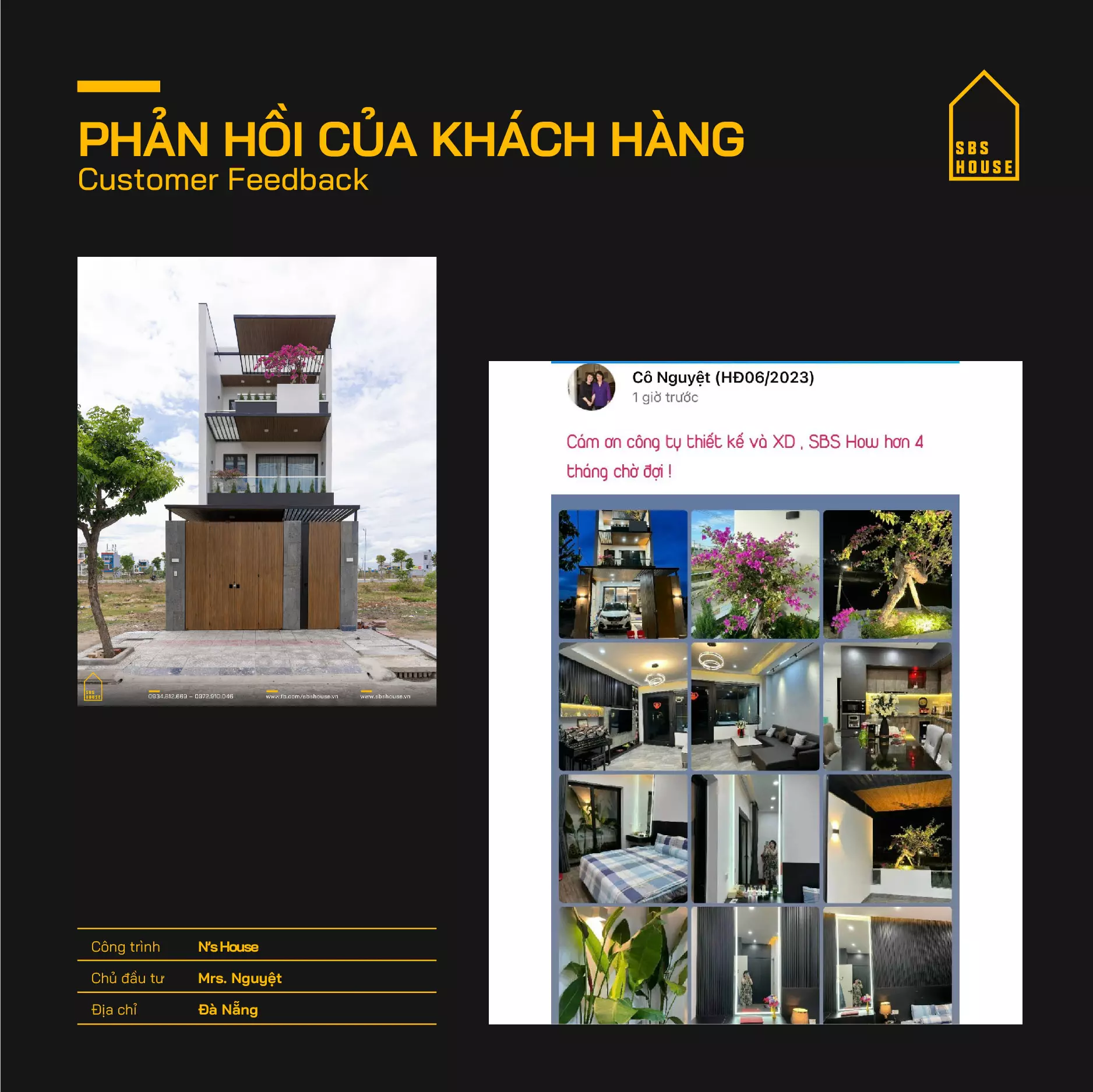 hình ảnh phản hồi của cô Nguyệt