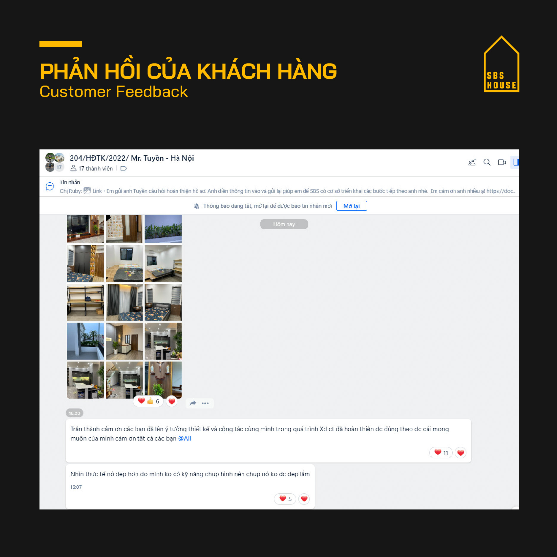 Phản hồi của khách hàng Mr Tuyền - Hà Nội