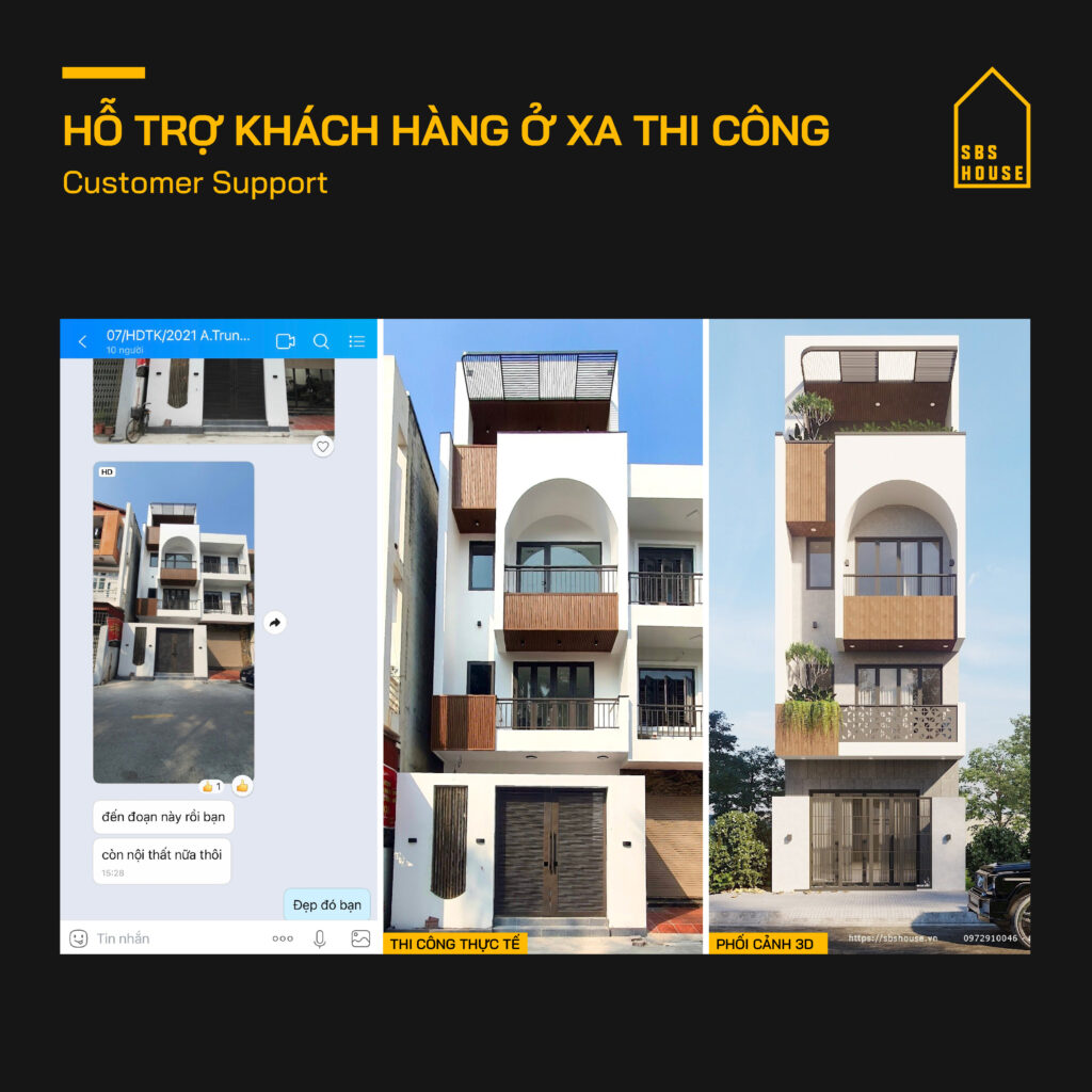 Hỗ trợ khách hàng ở xa thi công