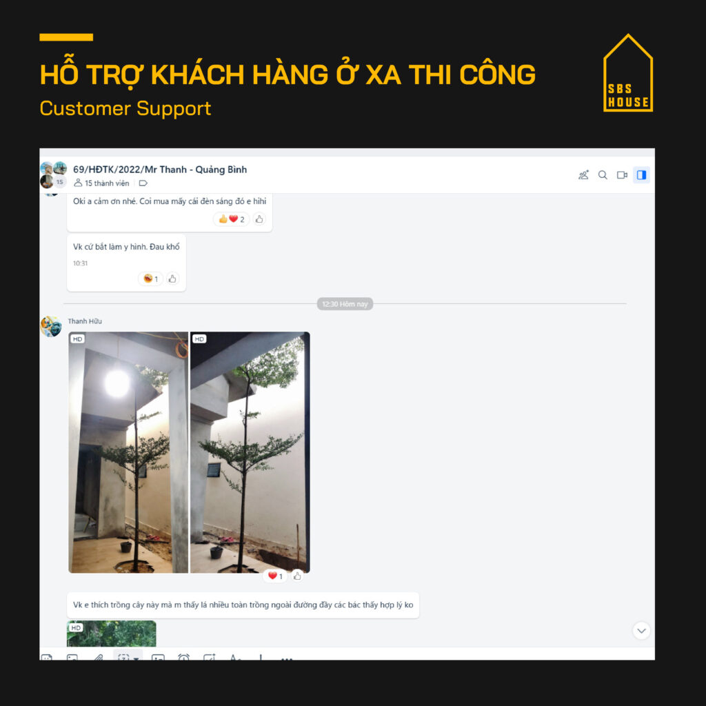 Khách hàng ở Quảng Bình tự thi công
