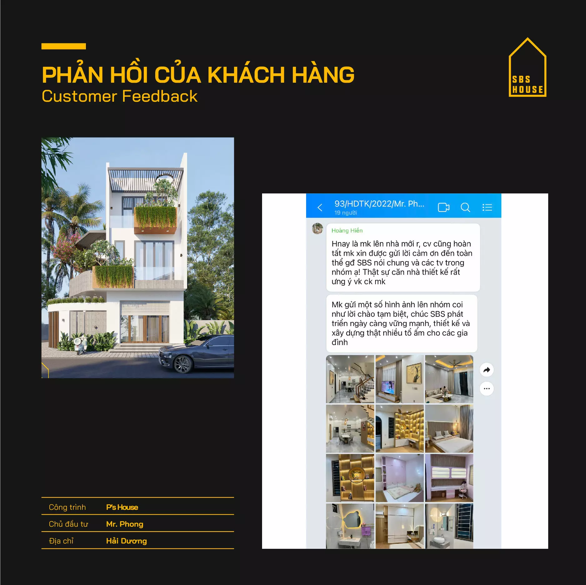 Phản hồi của khách hàng Mr Phong - Hải Dương