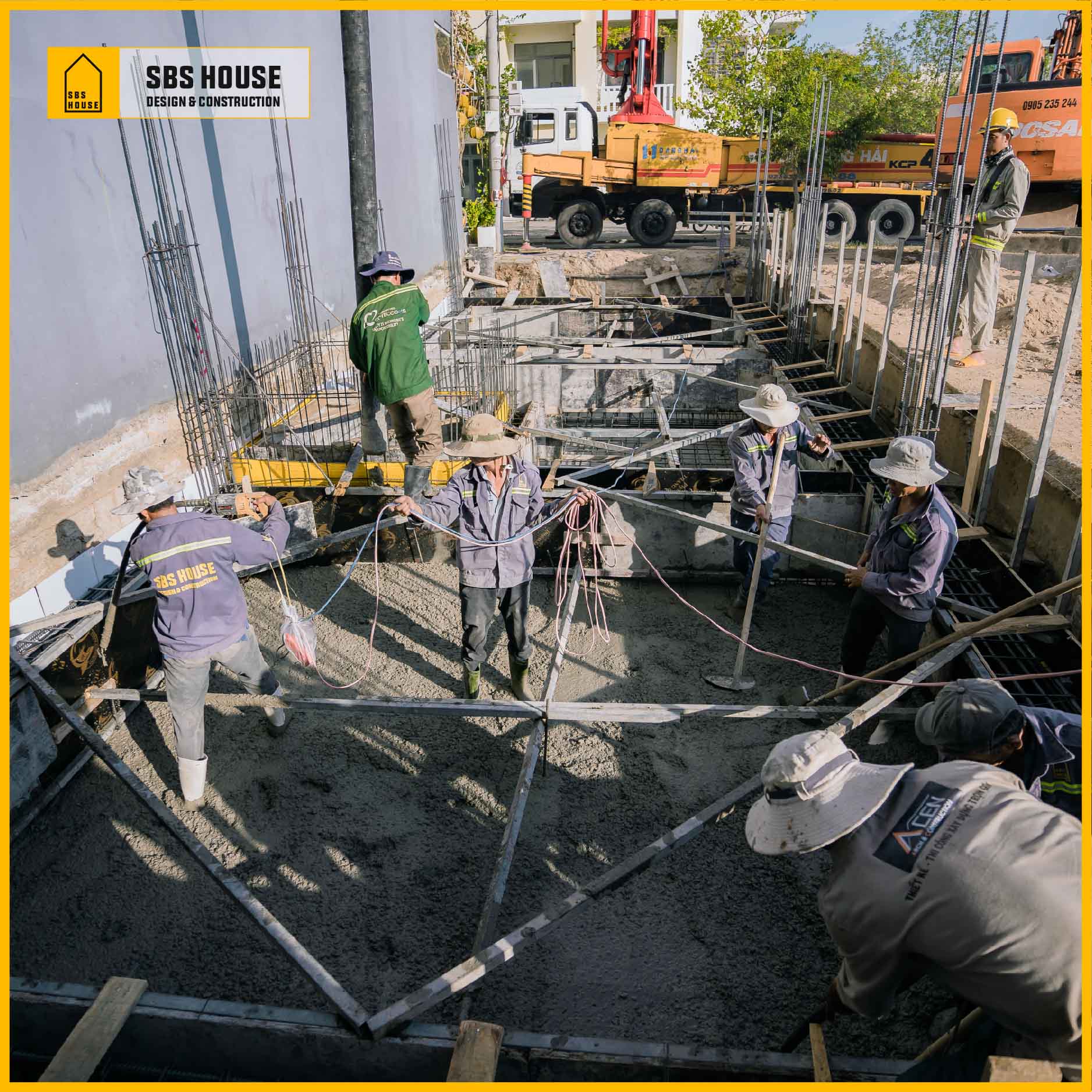 Những điểm khác biệt về việc đổ bê tông tại SBS HOUSE