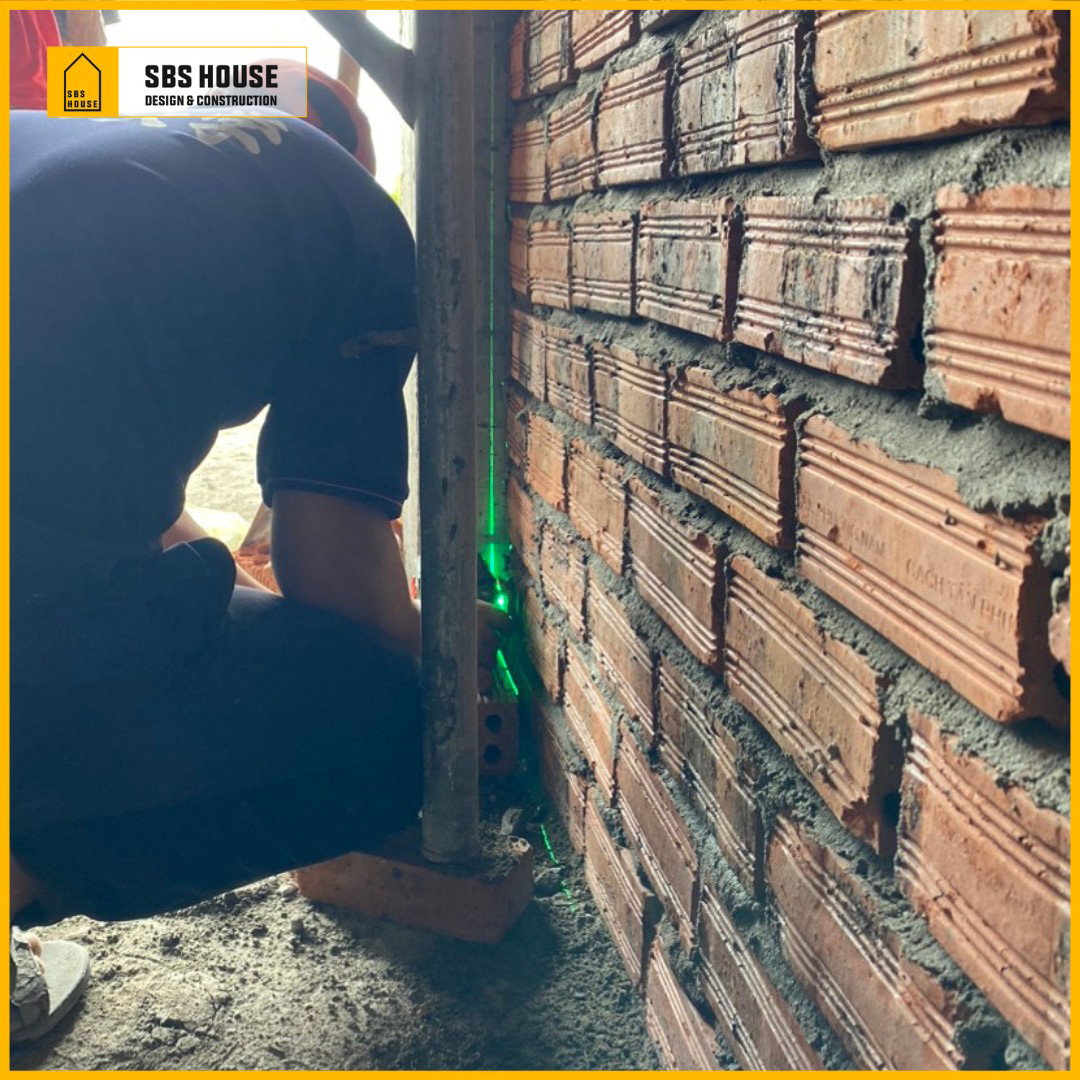 Công tác ghém tường trước khi tô trát