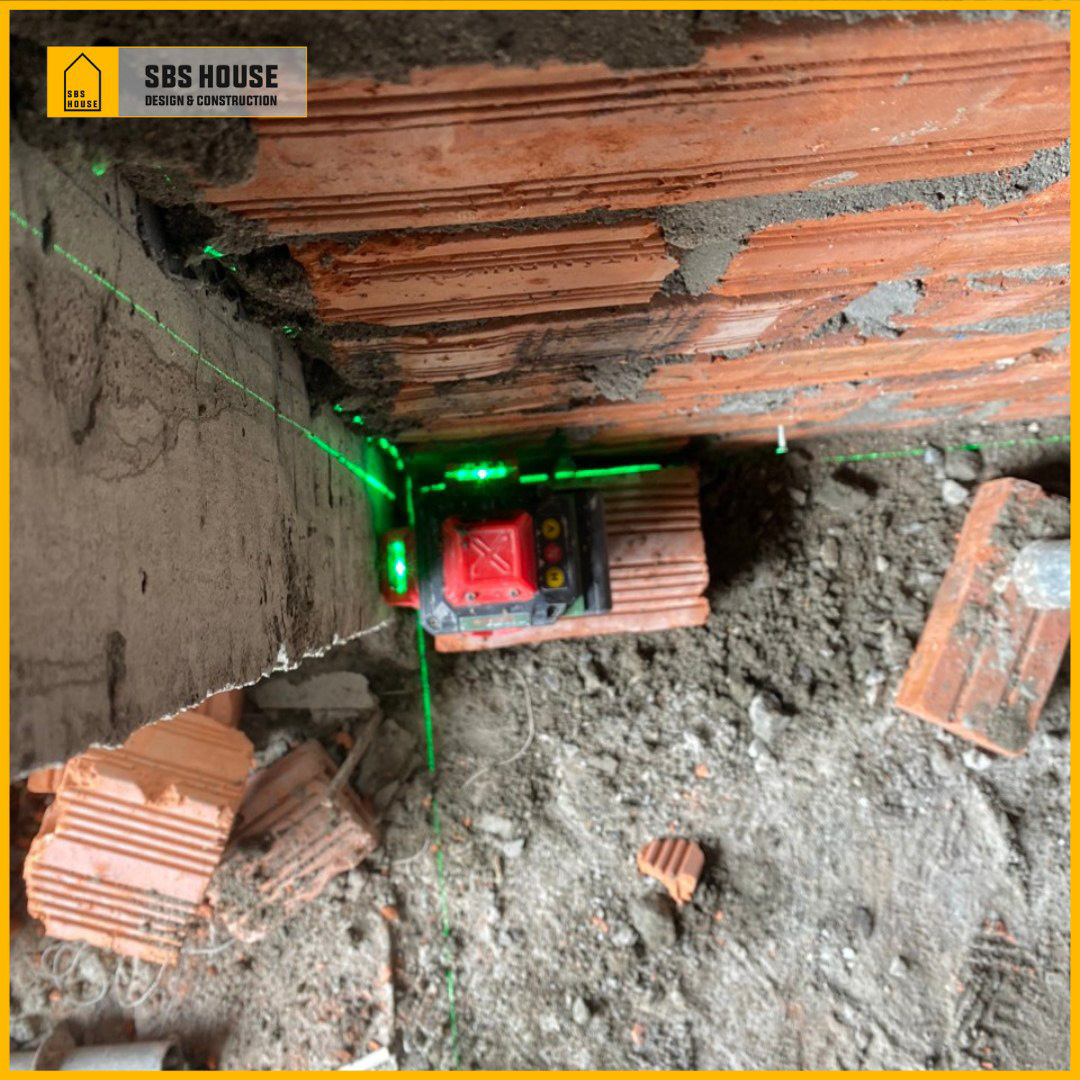 Công tác ghém tường trước khi tô trát