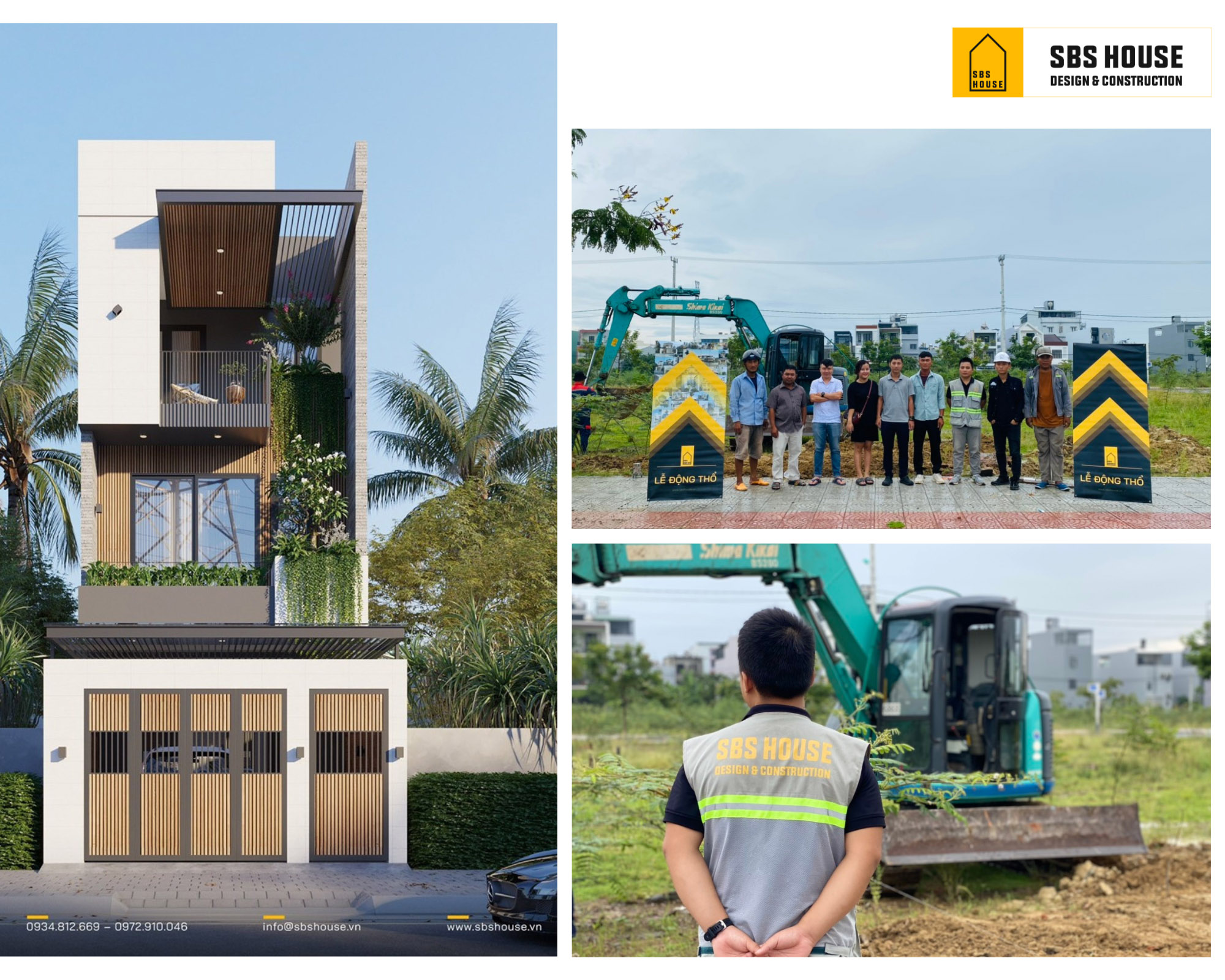 Hình ảnh động thổ công trình xây dựng của SBS HOUSE