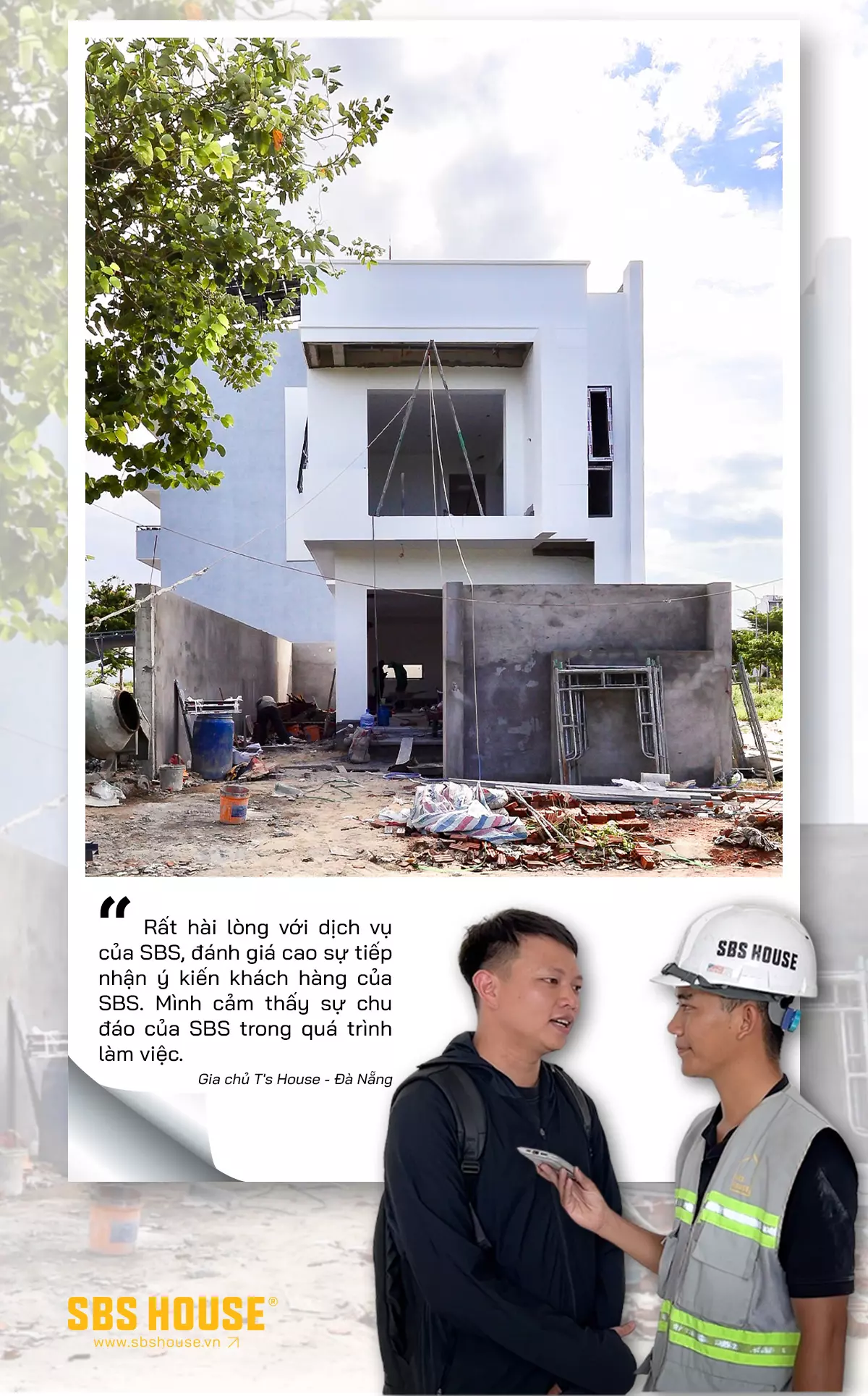 Feedback của gia chủ trong quá trình thi công trọn gói