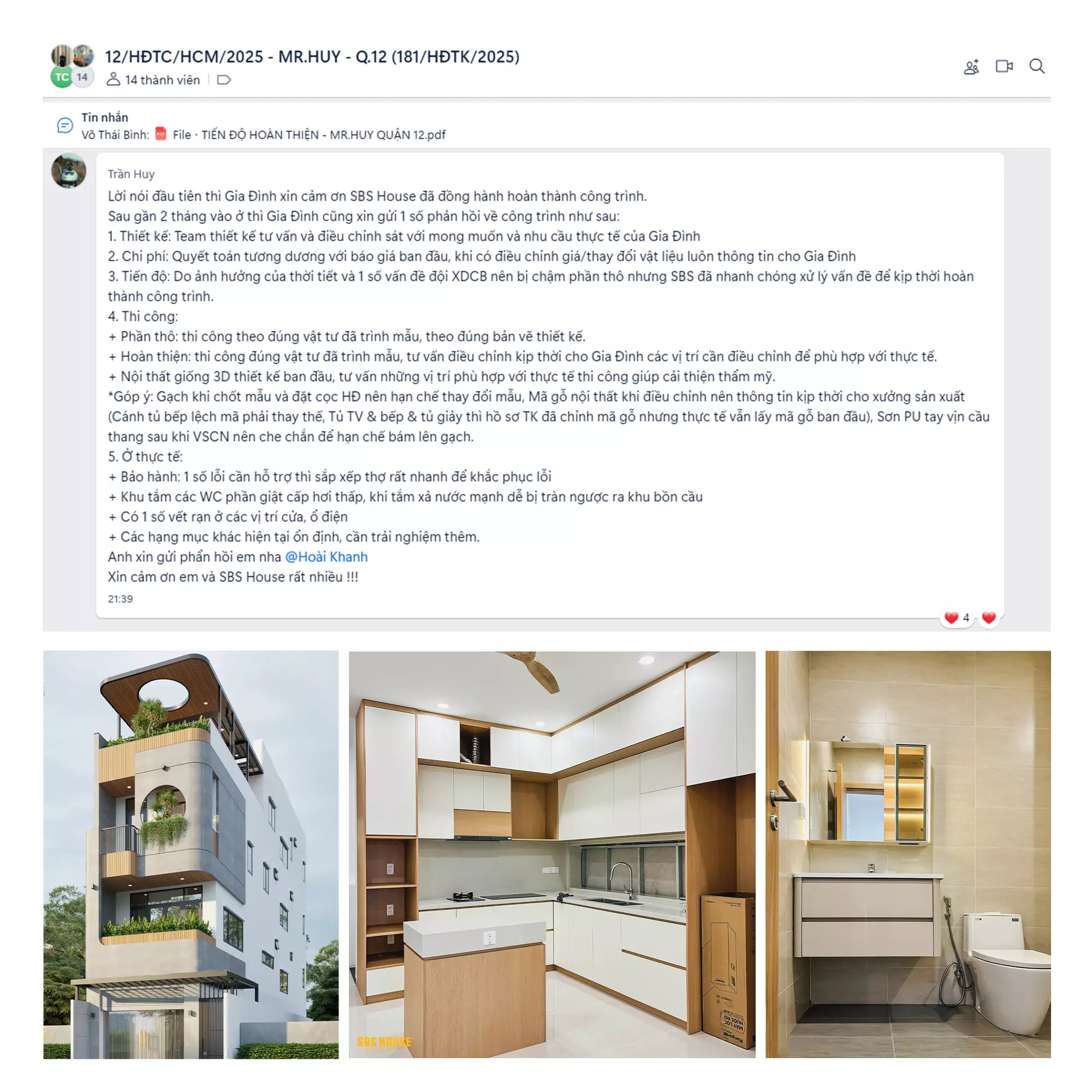 Feedback của khách hàng miền Nam