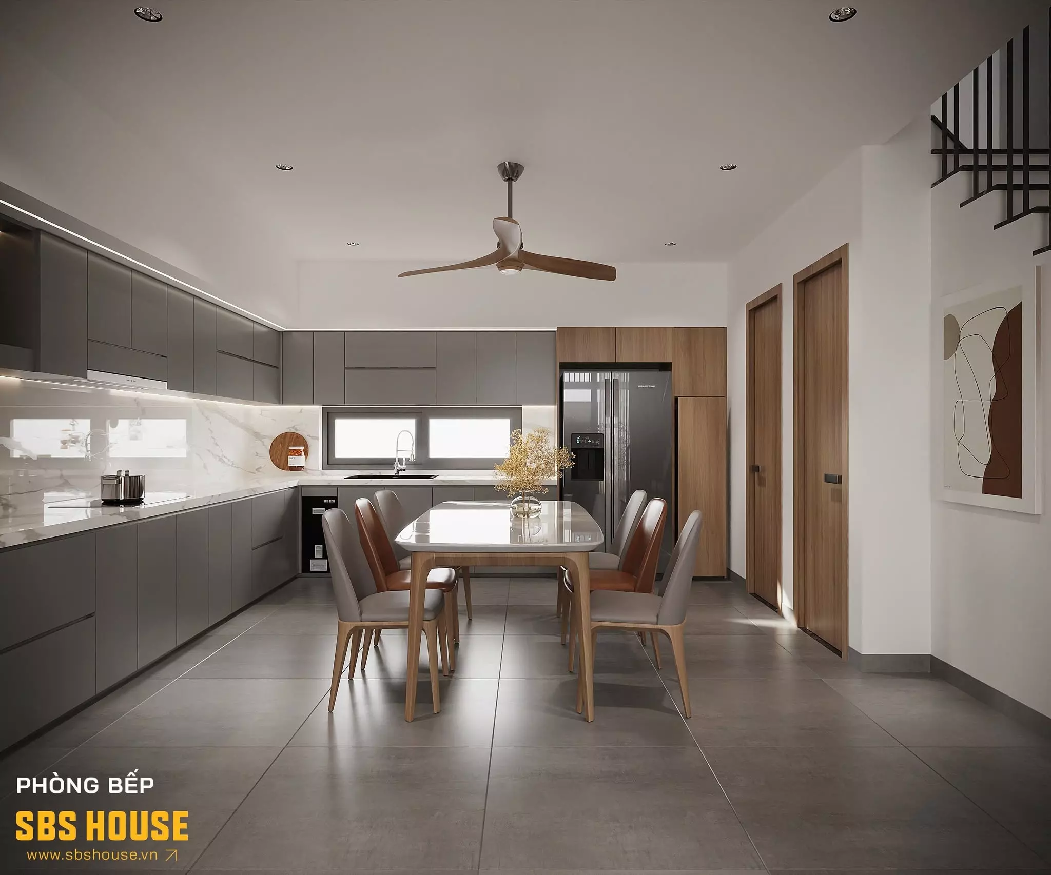 Hình ảnh phòng bếp công trình H's House Nam Định