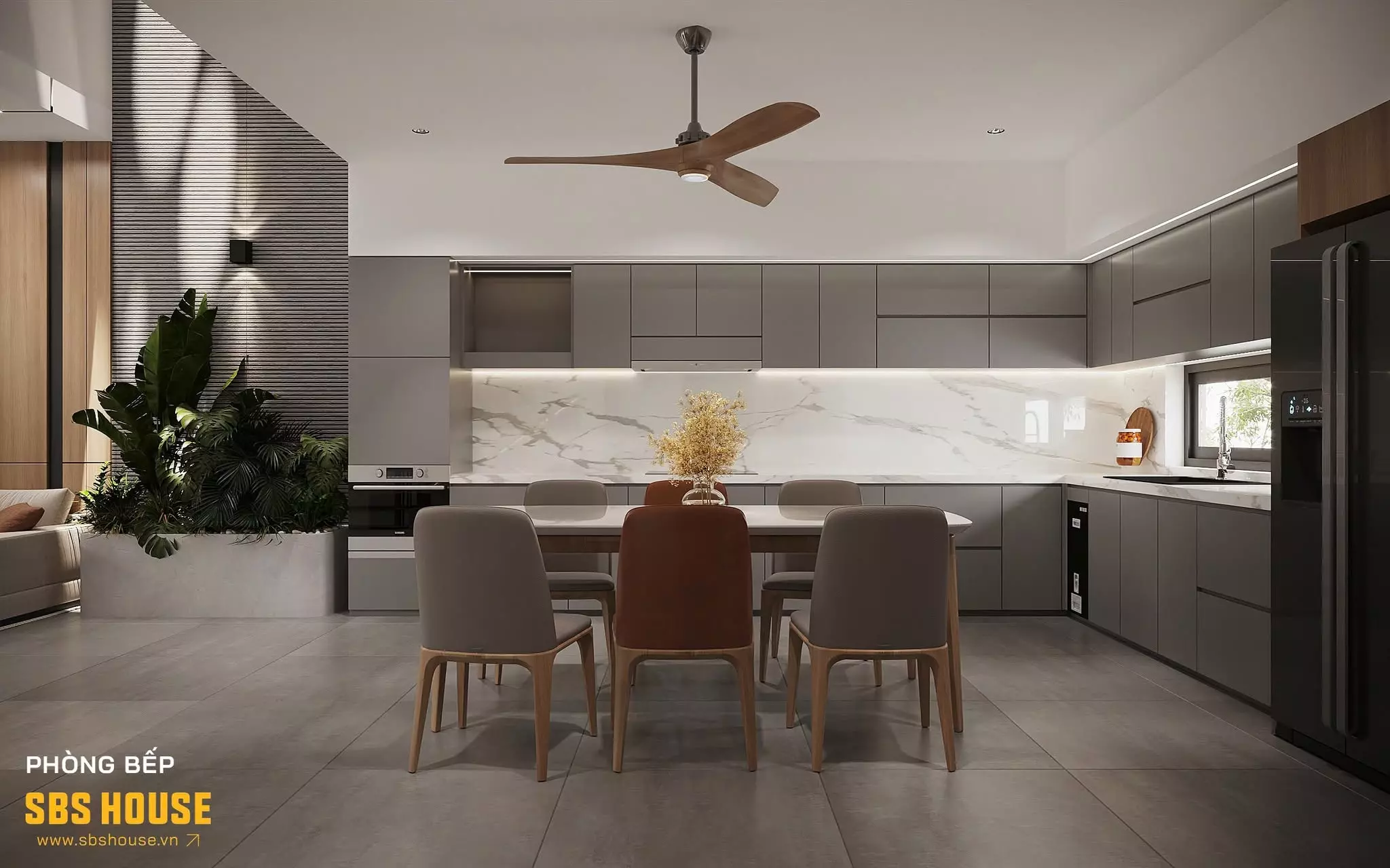 Hình ảnh phòng bếp công trình H's House Nam Định