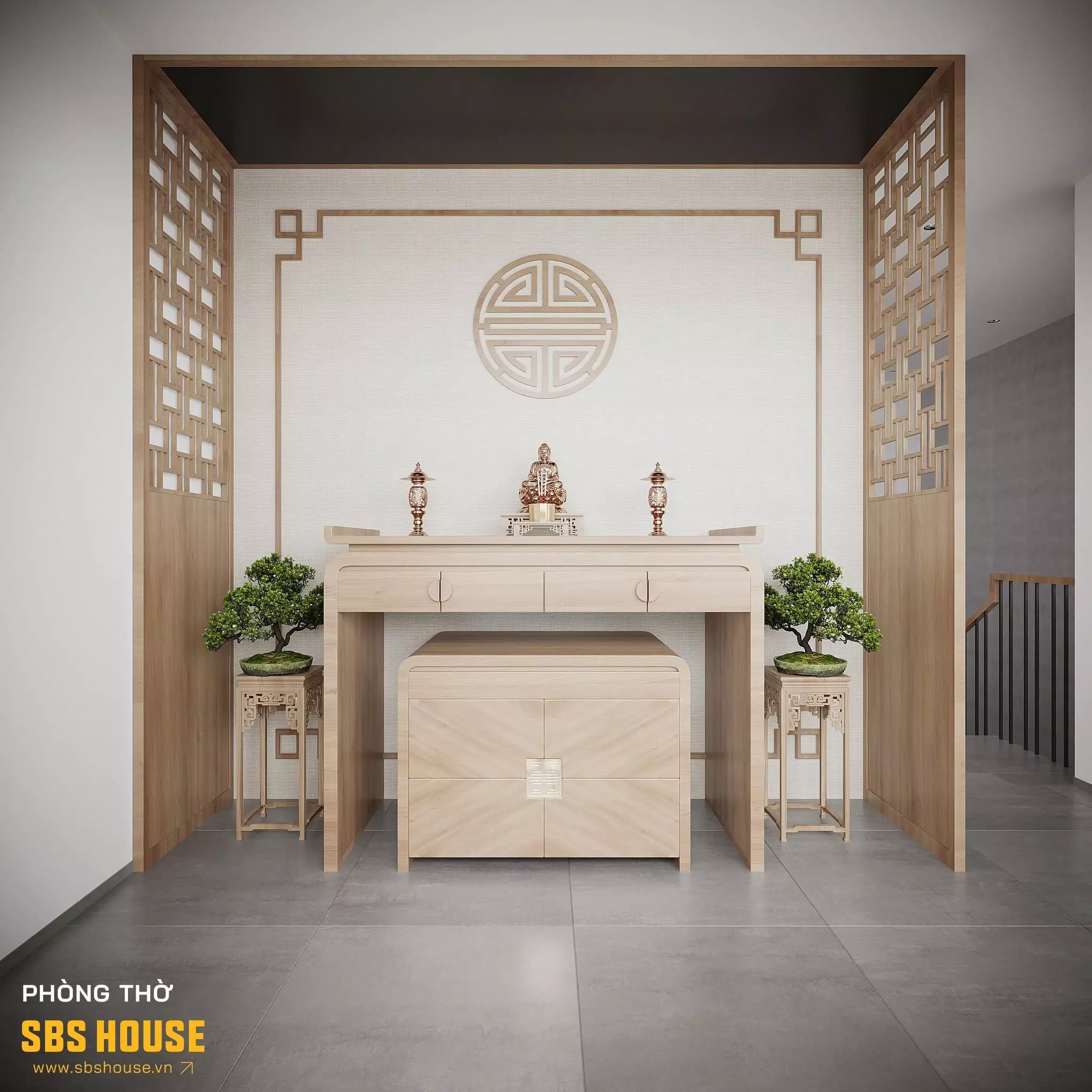 Hình ảnh phòng thờ công trình H's House Nam Định